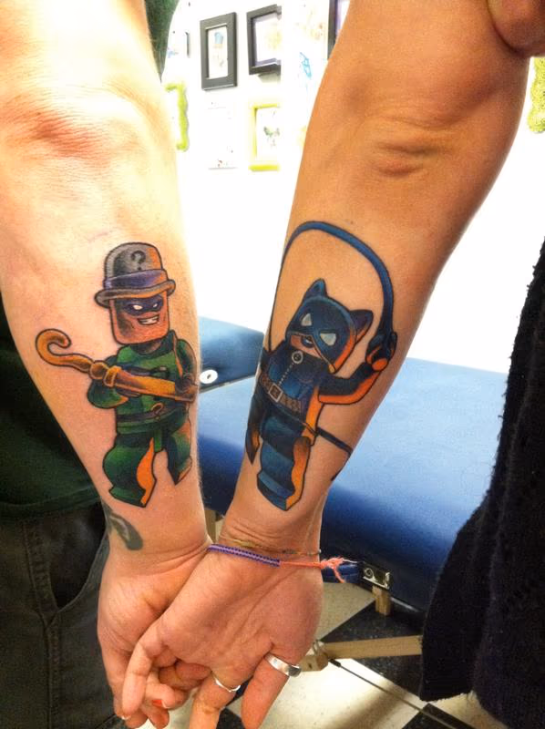Lego Batman Couples Tattoo Catwoman Riddler