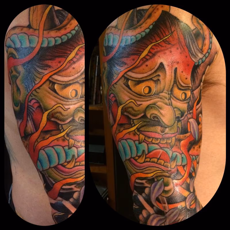Hannya with snake