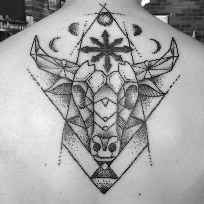 Geometric Taurus symbol