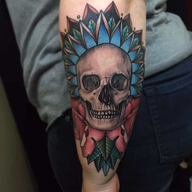 Skull & Roses Mandala