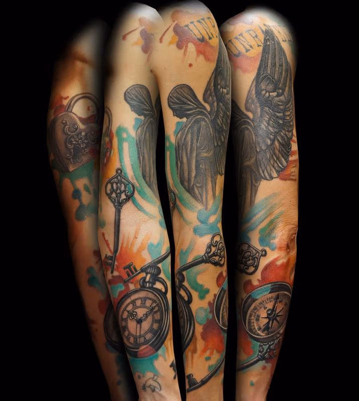 Watercolor sleeve