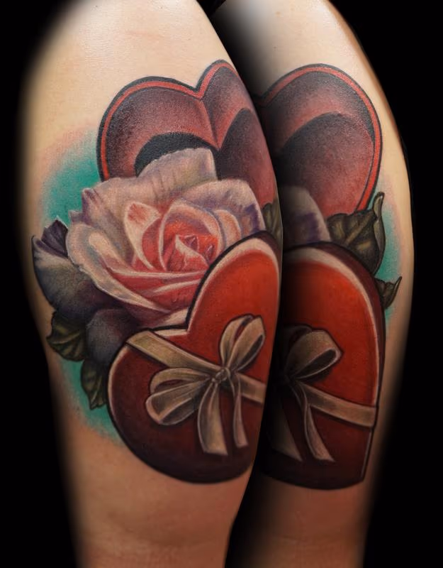 Rose in Heart box