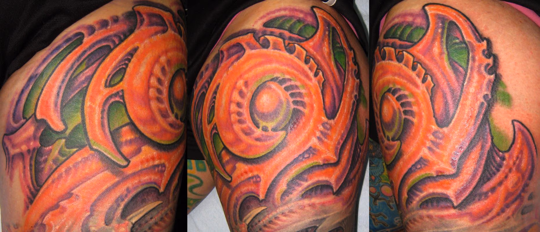 BIOMECH THIGH TATTOO