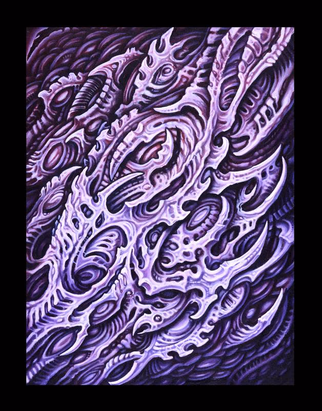 Biomech Oil Painting on Canvas 2017, 18in x 24in