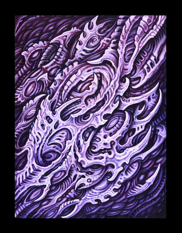 Biomech Oil Painting on Canvas 2017, 18in x 24in