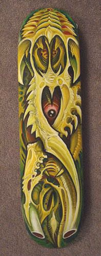 Oil on Skateboard Deck 2003