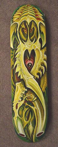 Oil on Skateboard Deck 2003