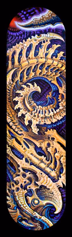 Oil on skateboard 2009