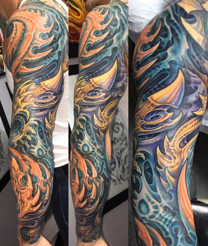 Biomech Tricep Tattoo