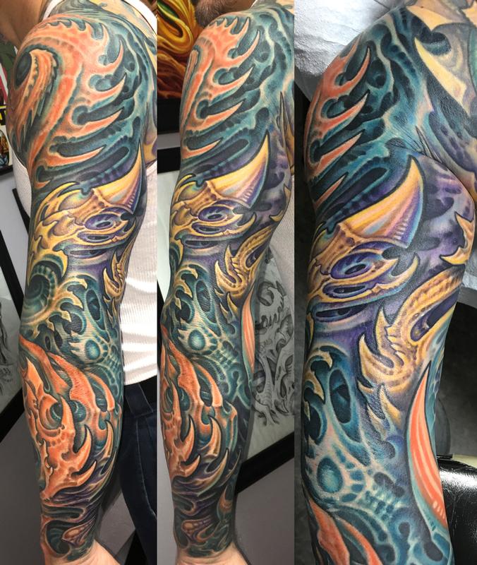 Biomech Tricep Tattoo