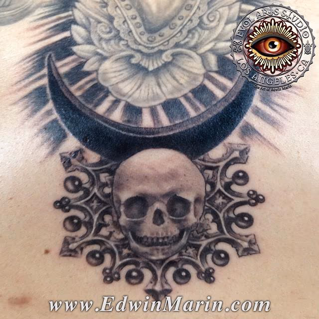 Infant Skull and Black Moon