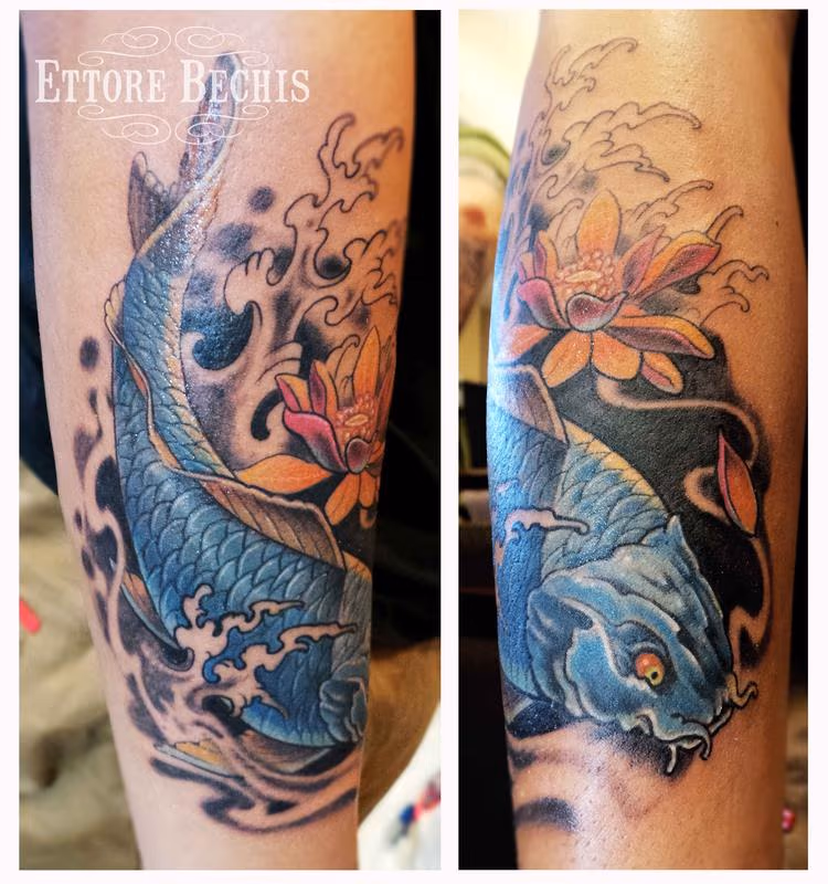 Koi Fish Blue