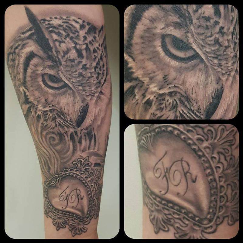 Owl and exvoto heart
