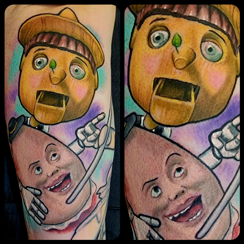 Pinocchio and Humpty Dumpty from Shrek