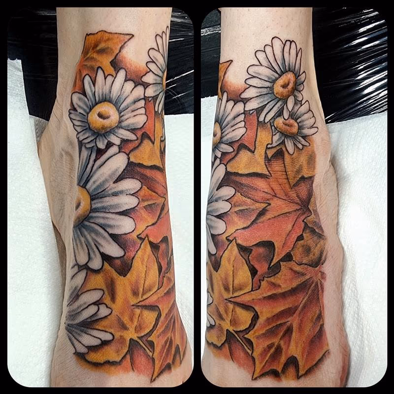 Flowers (left foot)