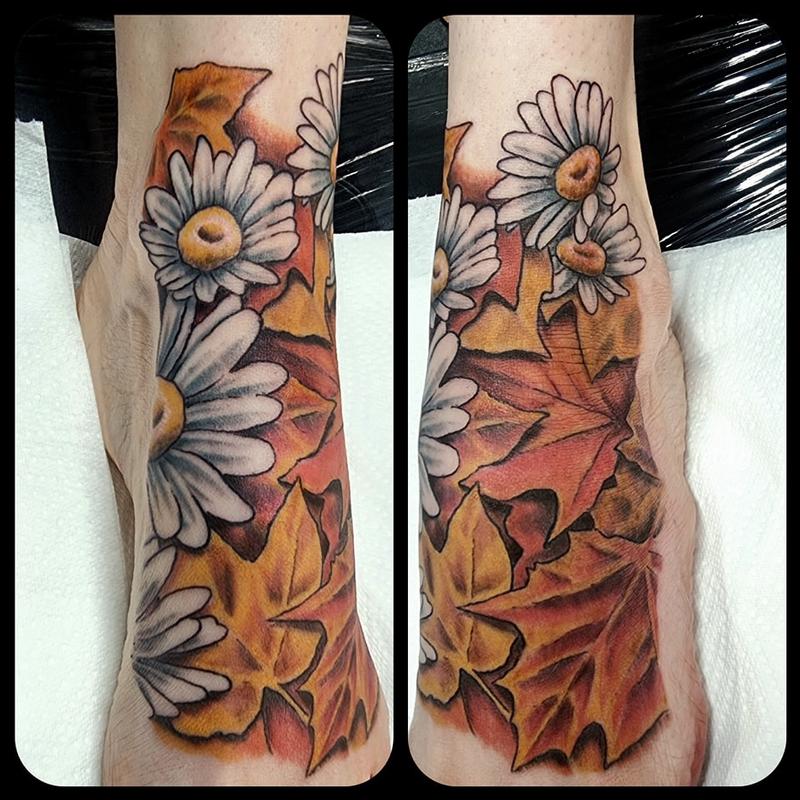 Flowers (left foot)