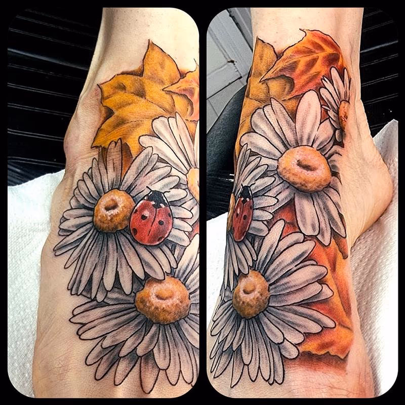 Flowers (right foot)