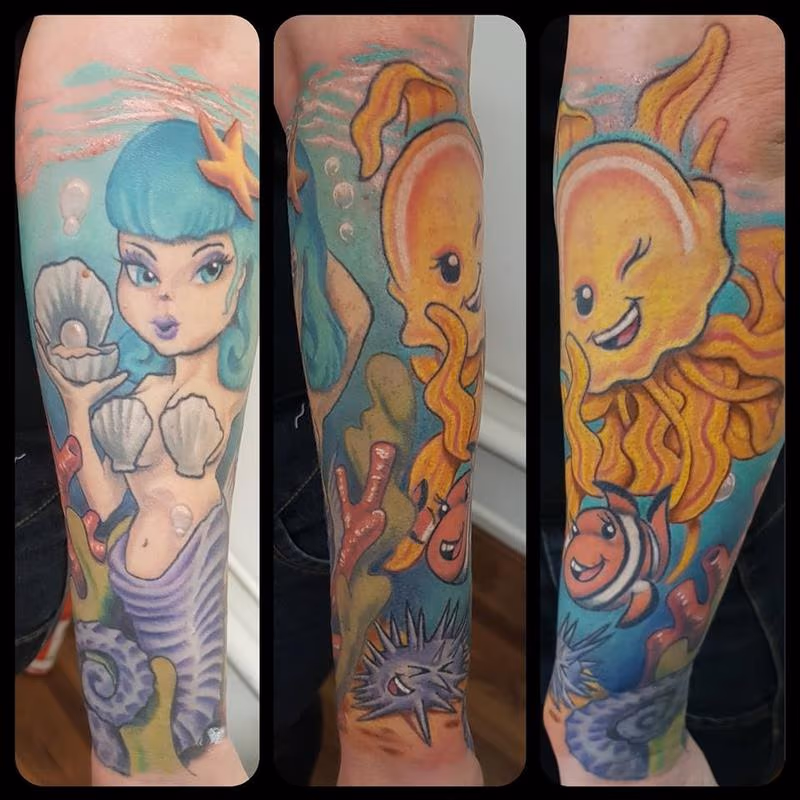 New School Sealife Tattoo