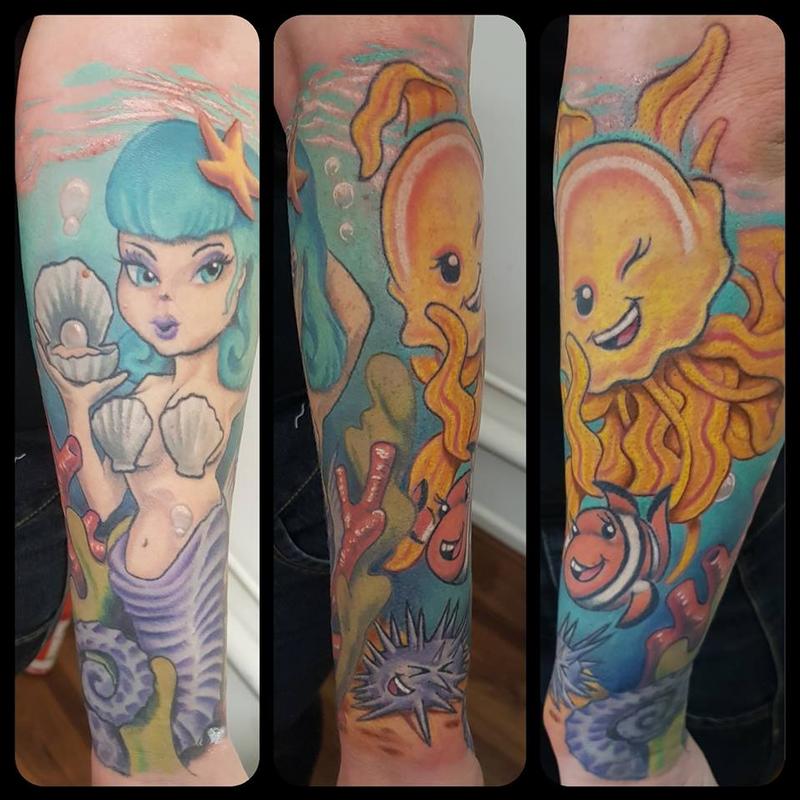 New School Sealife Tattoo