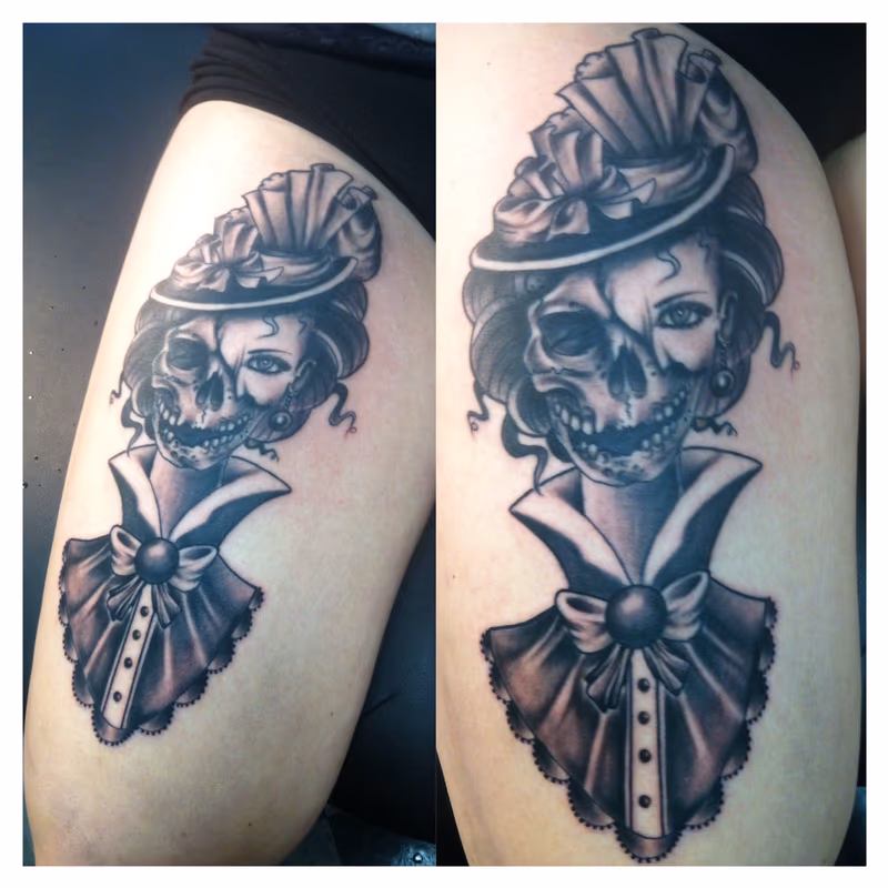 Victorian girl/skull