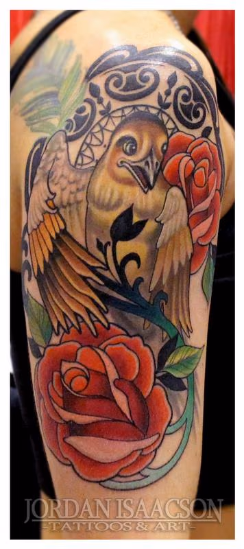 Bird and Roses
