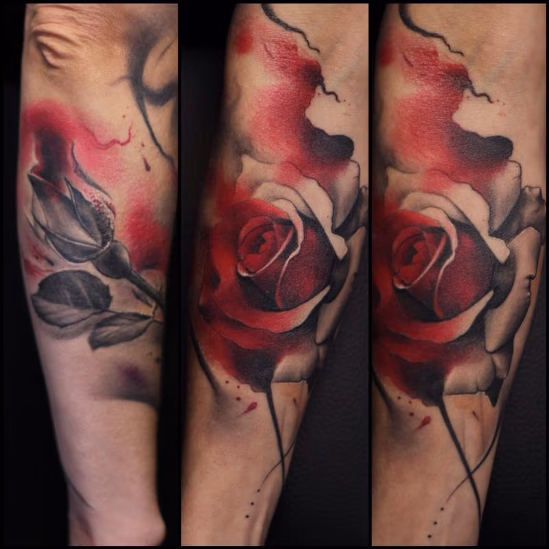 Watercolor roses (healed)