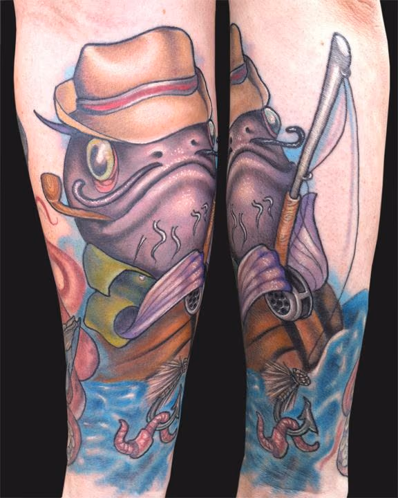 Fly Fishing Catfish Tattoo