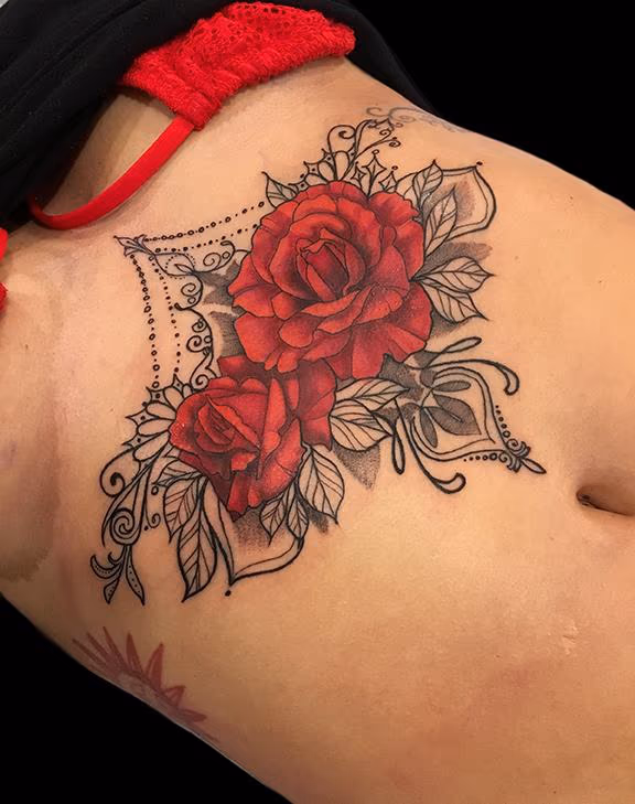 Underboob Roses