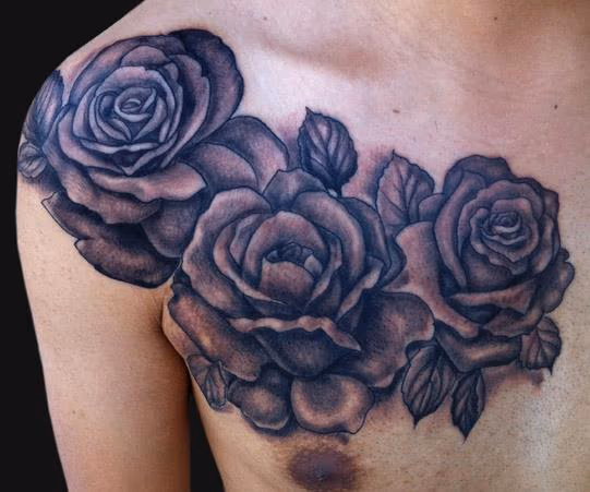 Rose and Spider Tattoo