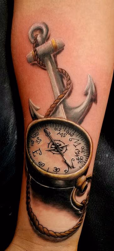 Compass and anchor
