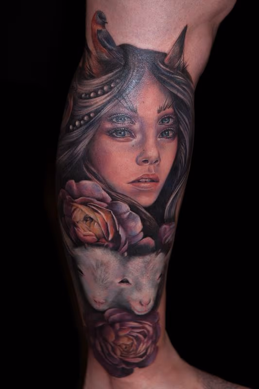 girl with double eyes