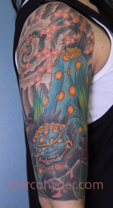 Foo Dogs half sleeve