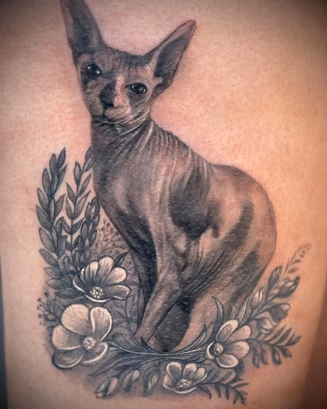 Hairless Cat Tattoo