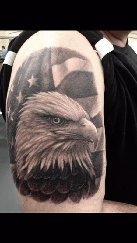 Black and Gray American Eagle