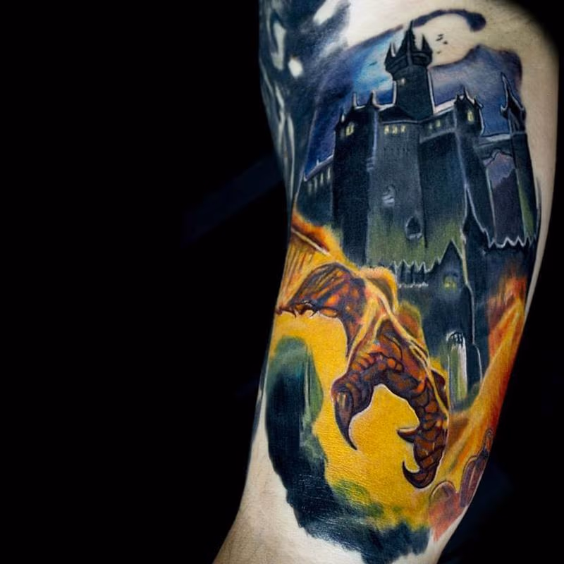 Dragon Claw with Castle