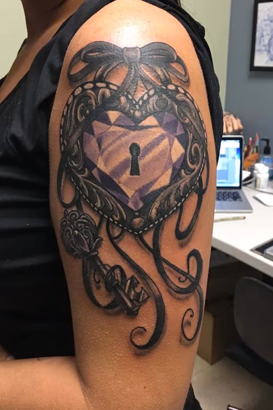 heart lock & key