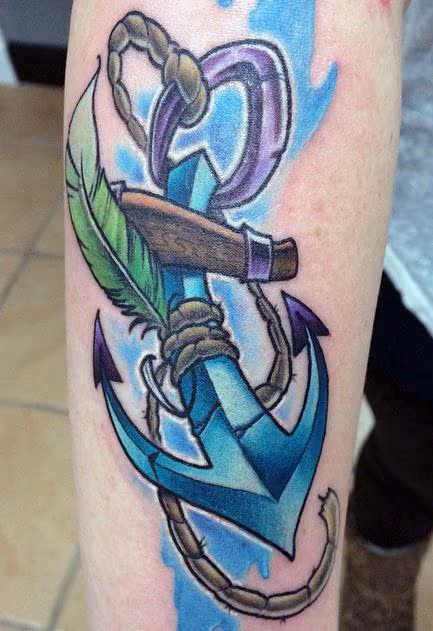 anchor and feather