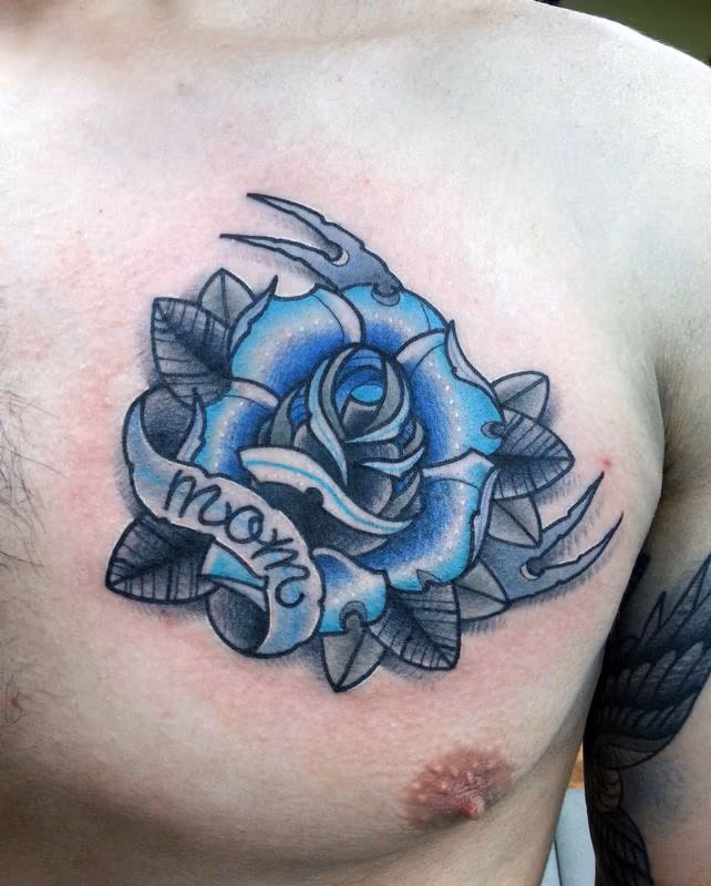 Blue Rose Tattoo