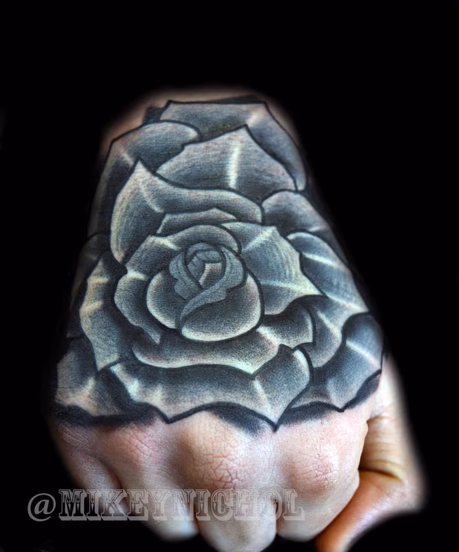 Black and Grey Rose