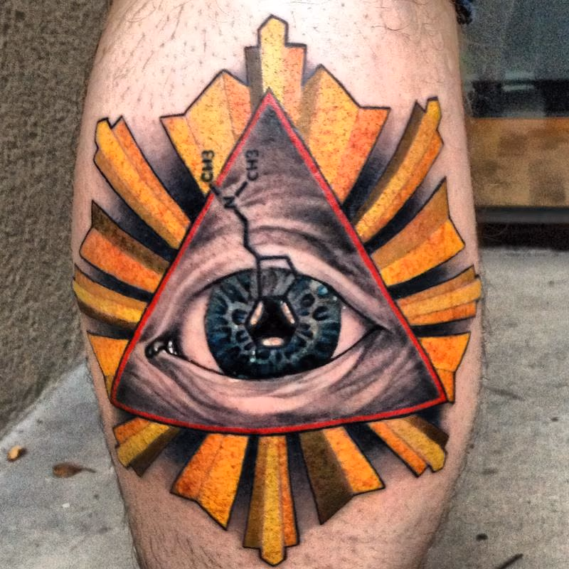 All Seeing Eye with molecule