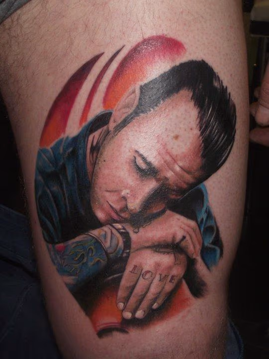 Portrait Tattoo of Mike Ness