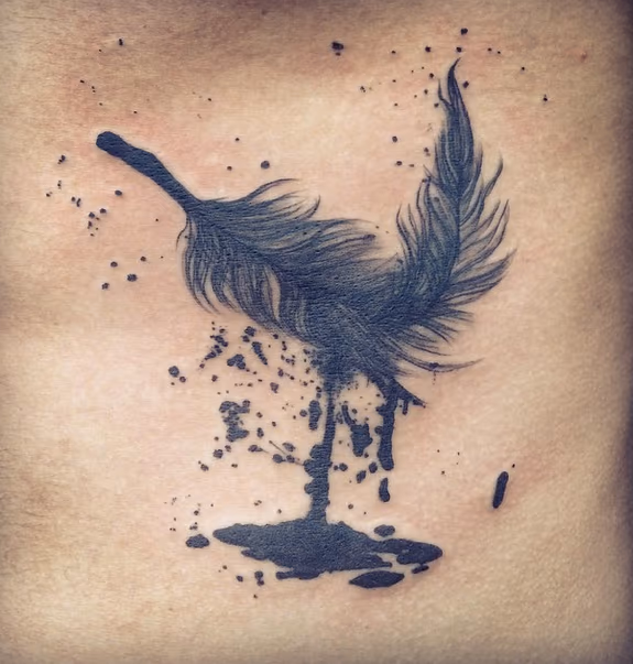 Dillinger Escape Plan Feather Tattoo