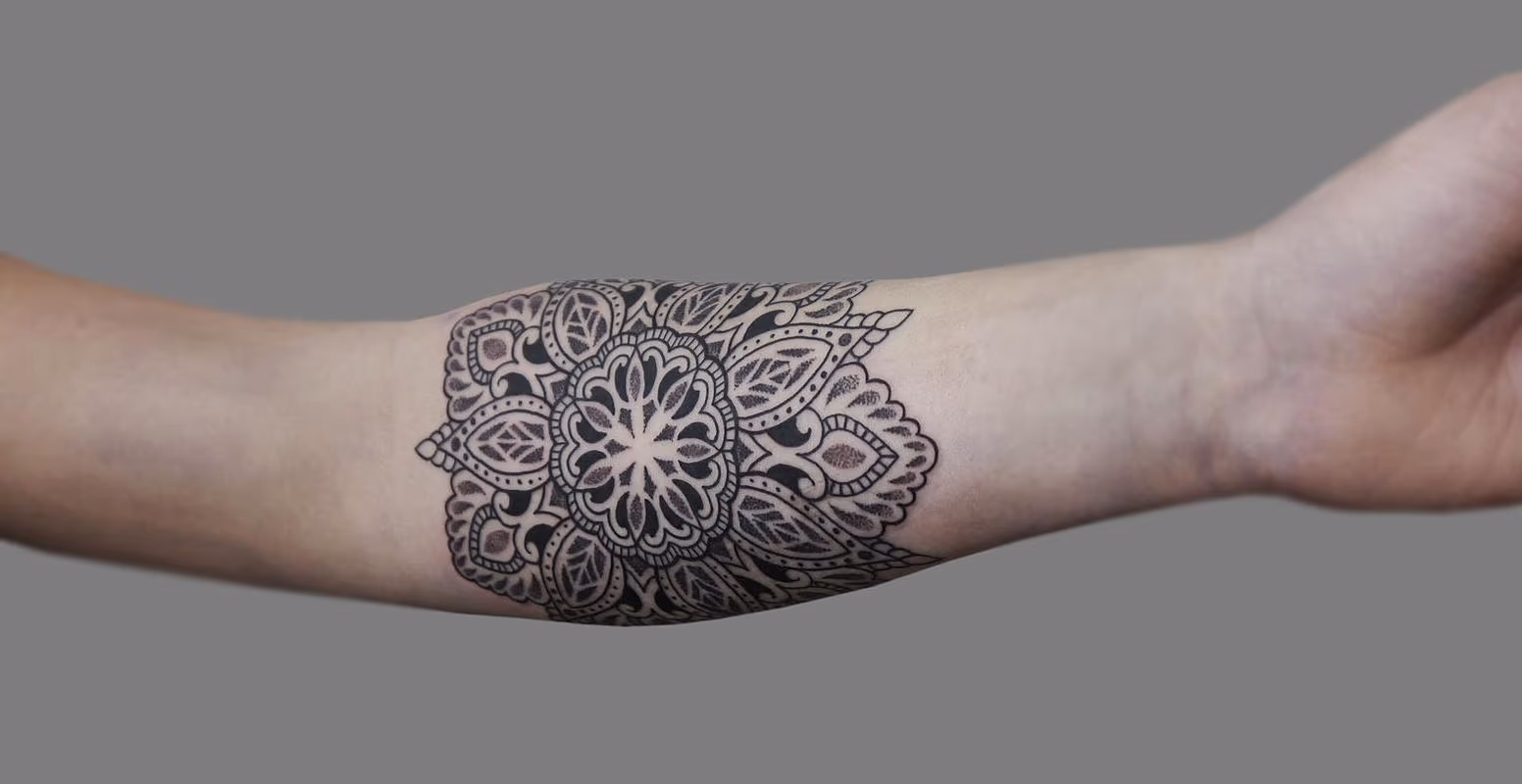 Dotwork linework mandala