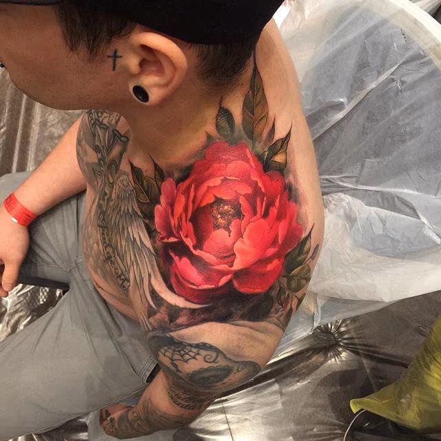 Flower on Shoulder