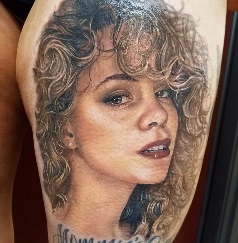 mariah carey portrait tattoo