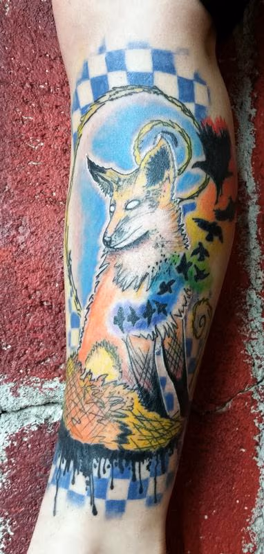 Watercolor fox