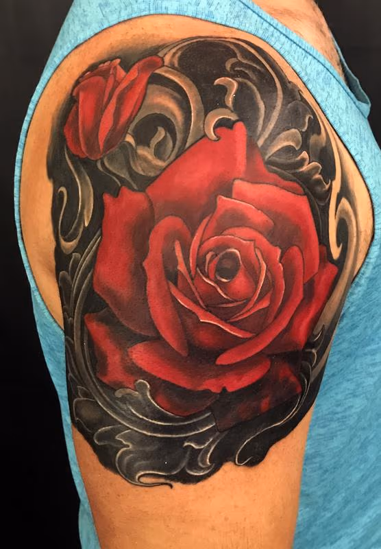 Rose And Filigree Cover Up