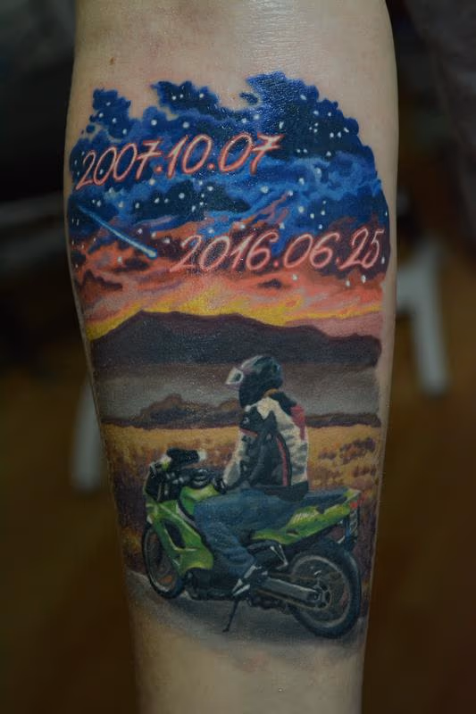 Memory tattoo about a good friend colleauge.. Rest in piece my friend!