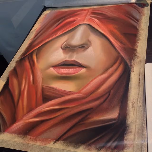 Pastel on paper