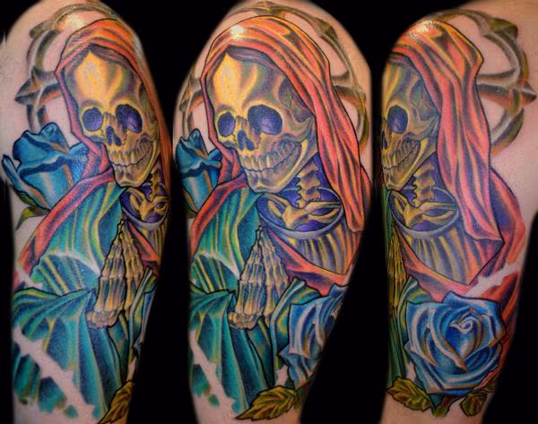 Praying Skull Tattoo